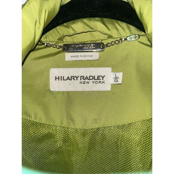 Hilary Radley Women's Green Basic Jacket Size L Snap & Zip Closure - Picture 2 of 8